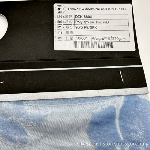 95% Polyester 5% Spandex Blend Jacquard Knit Textile